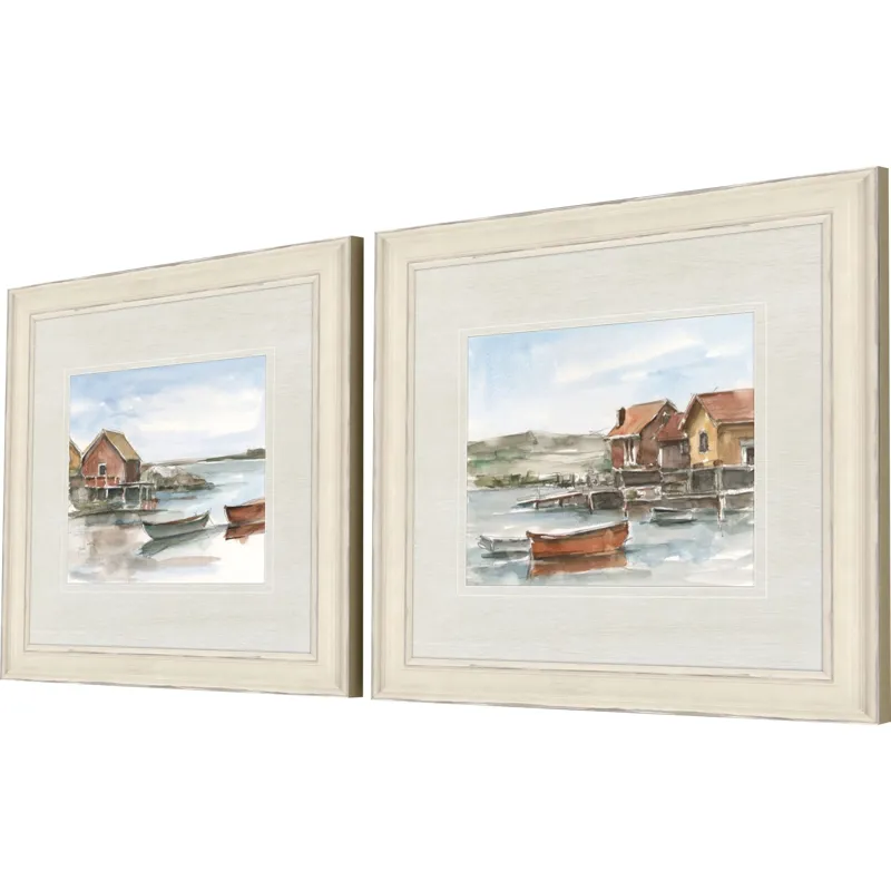 Rustic Lake House S/2 Framed Art