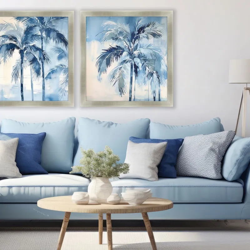 Indigo Paradise III Framed Art