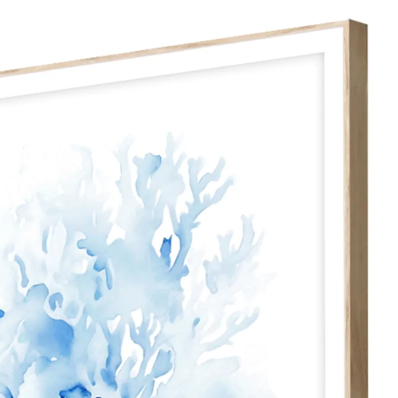 Indigo Coral S/4 Framed Art