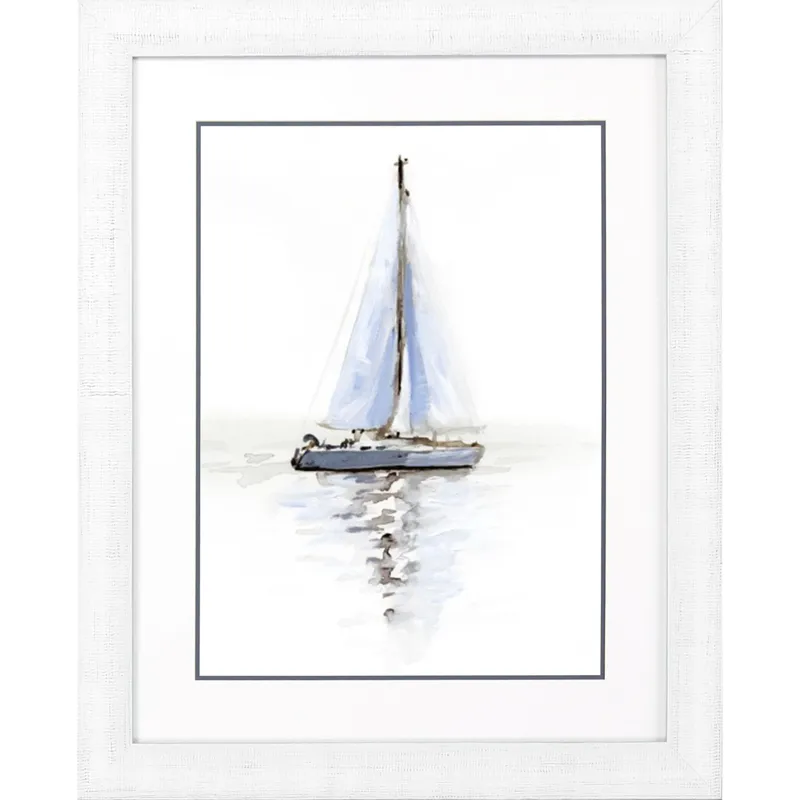 Mirrored Sailboat I Framed Art