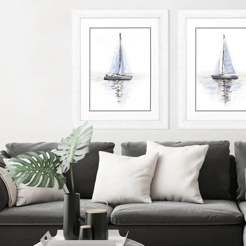 Mirrored Sailboat I Framed Art