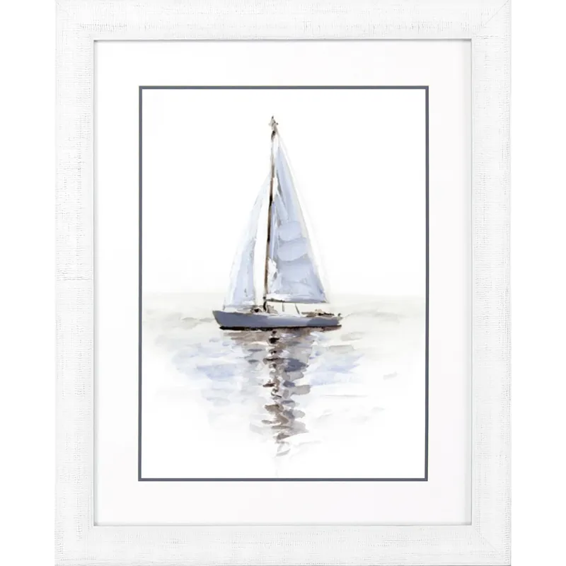 Mirrored Sailboat II Framed Art