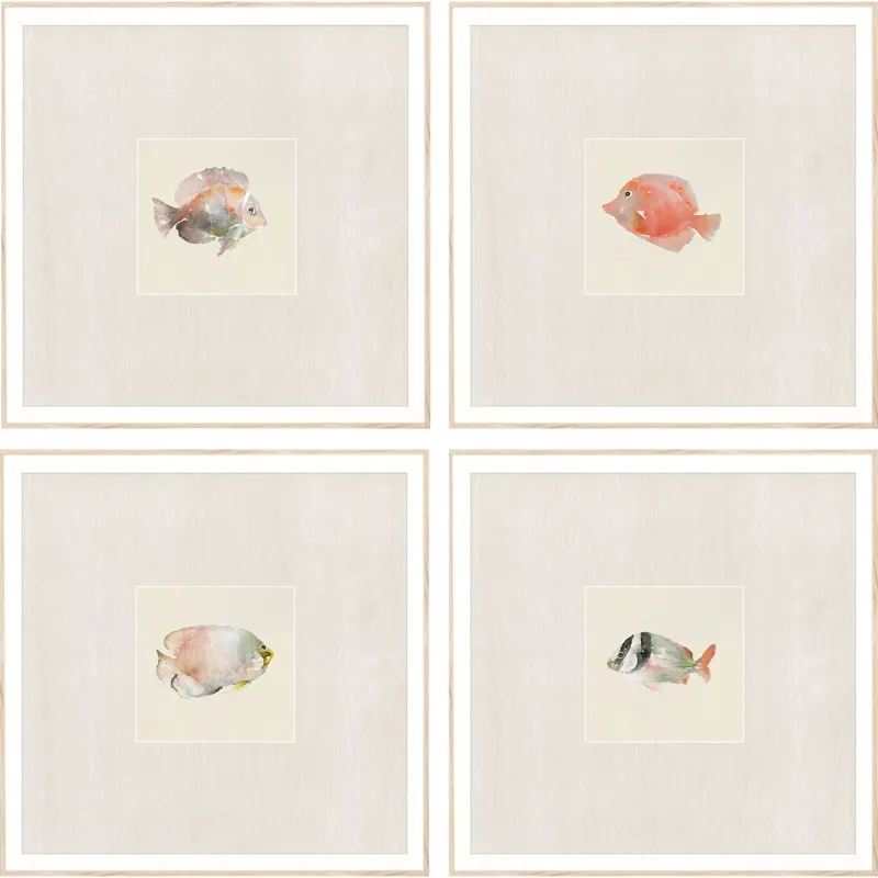Coastal Medley S/4 Framed Art