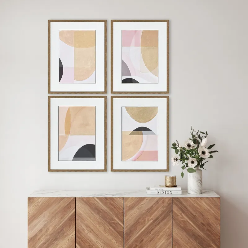 Curved Forms S/4 - Framed Art