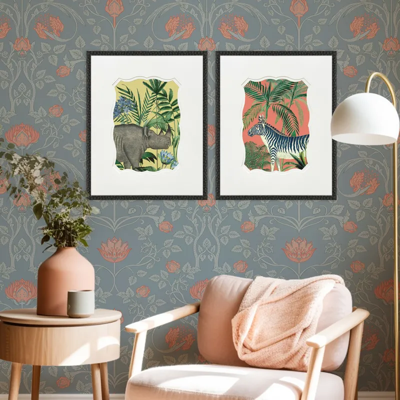 Wild Wonderland II S/2 - Framed Art