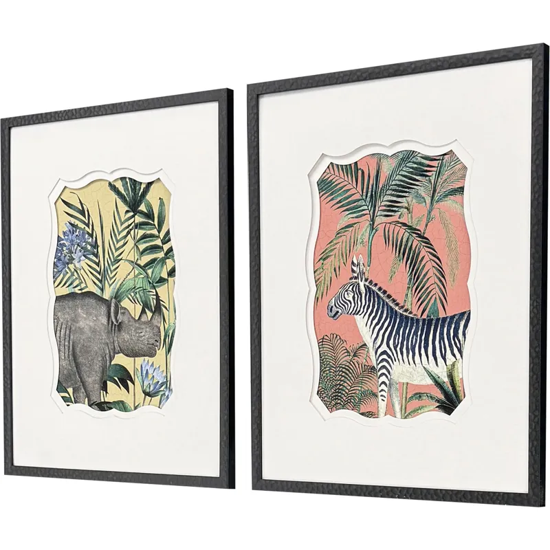Wild Wonderland II S/2 - Framed Art