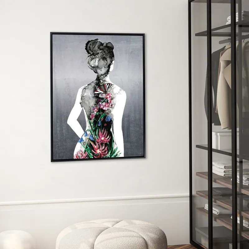 Silhouette in Bloom I - Canvas