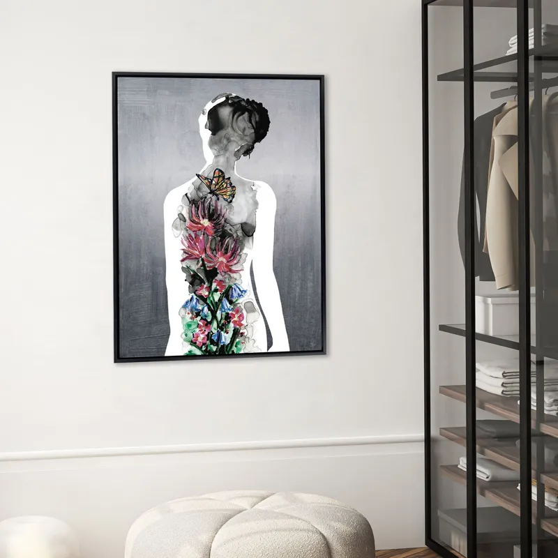 Silhouette in Bloom II - Canvas