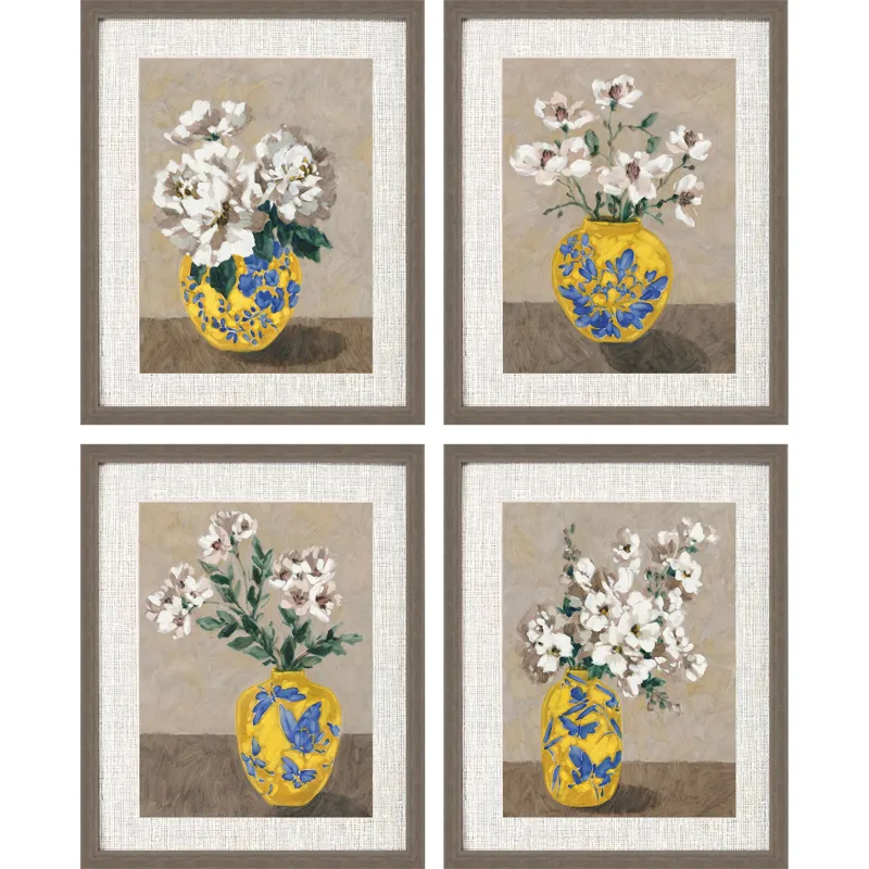 Decorative Bouquet S/4 - Framed Art