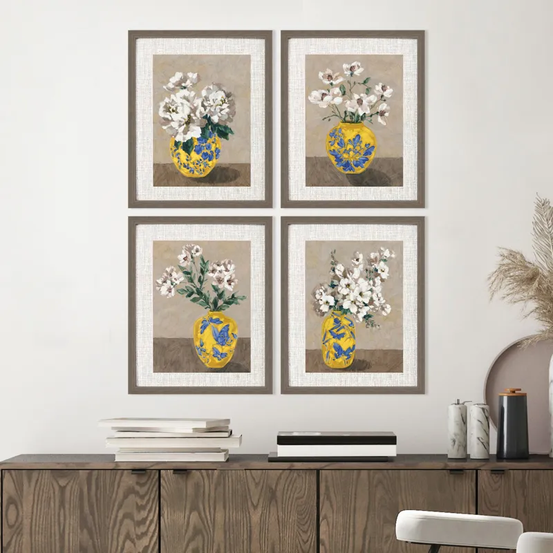 Decorative Bouquet S/4 - Framed Art