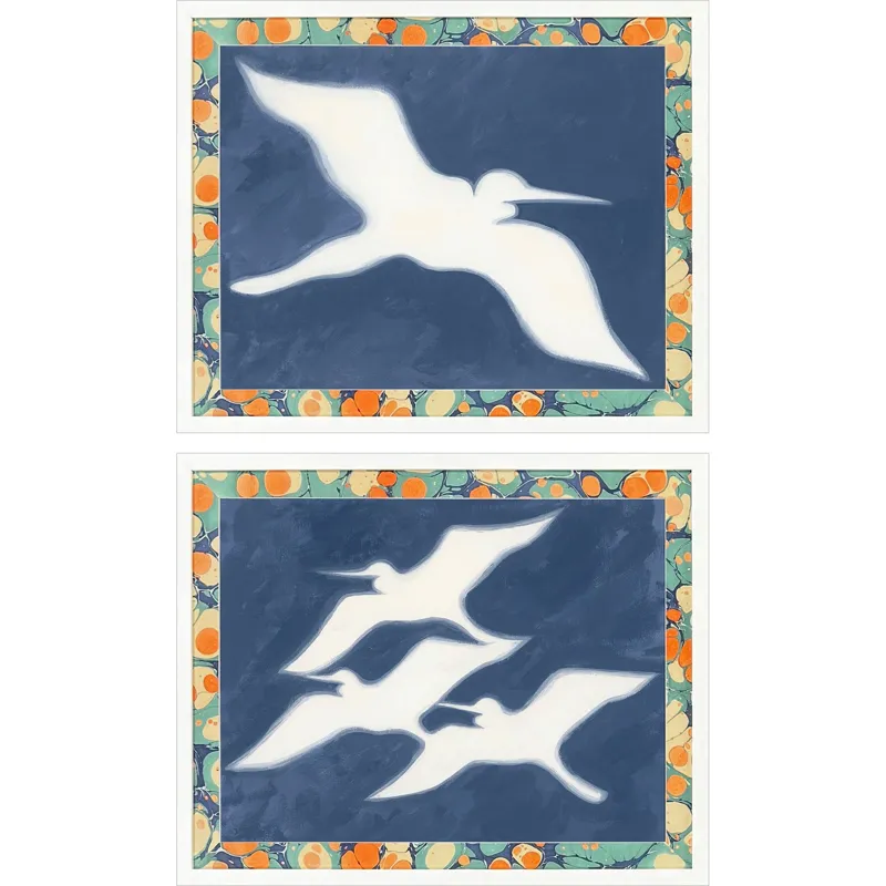 Egrets - Flight S/2 - Framed Art