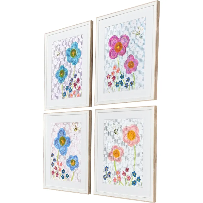 Happier Days S/4 - Framed Art