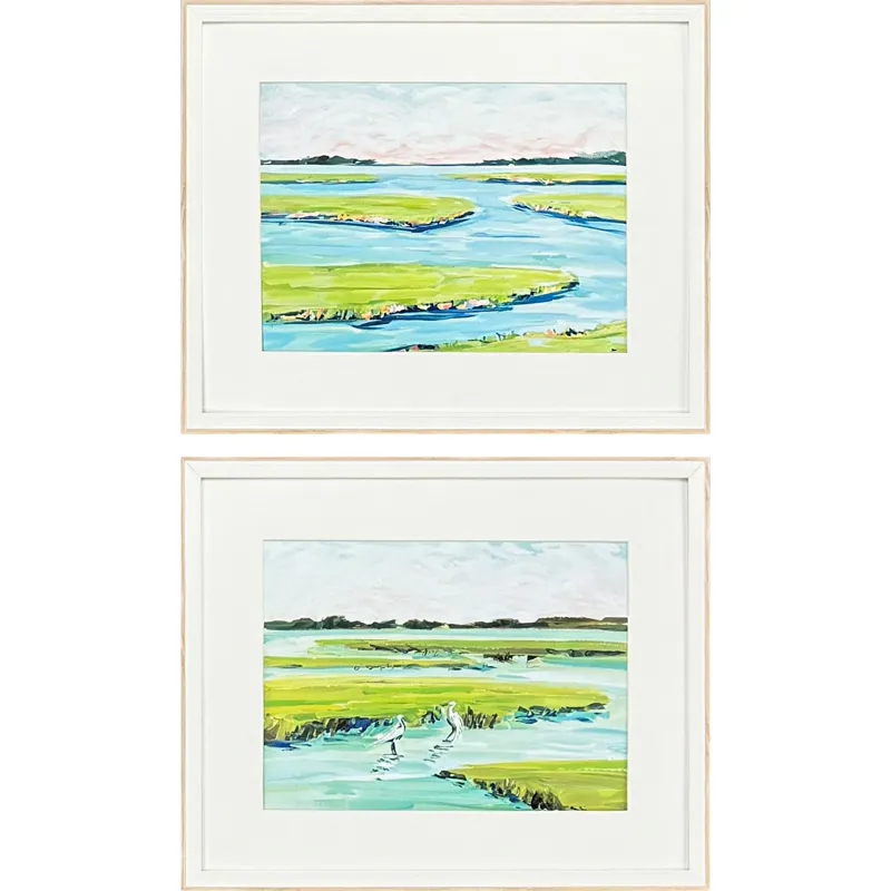 Dusky Marsh S/2 - Framed Art