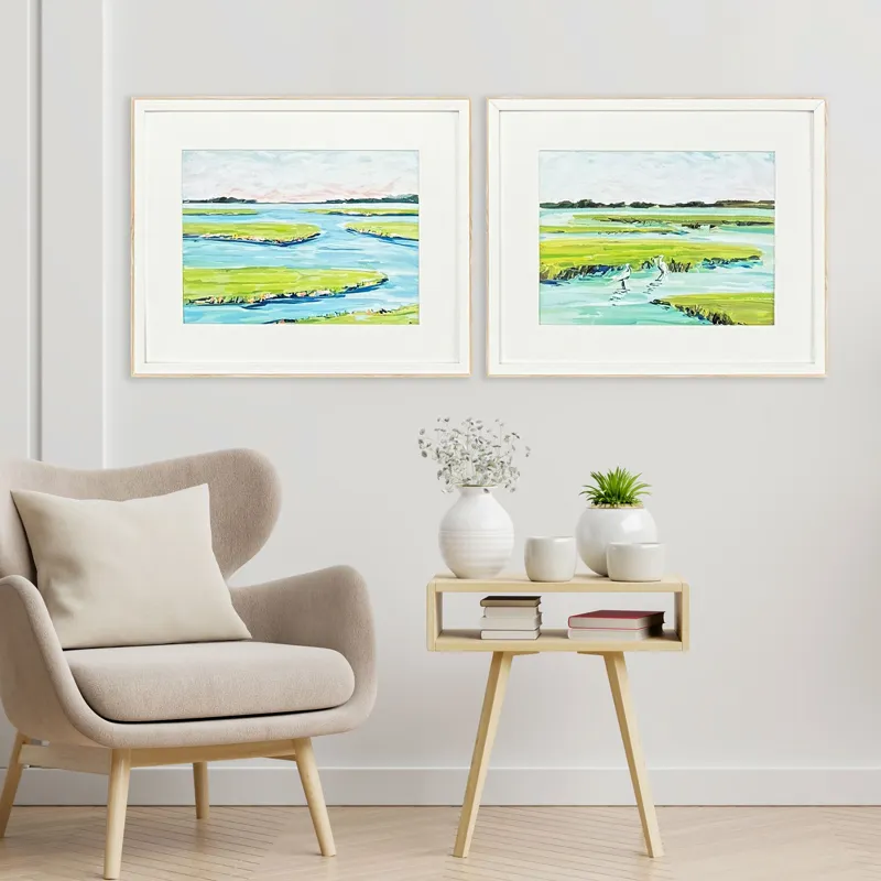 Dusky Marsh S/2 - Framed Art