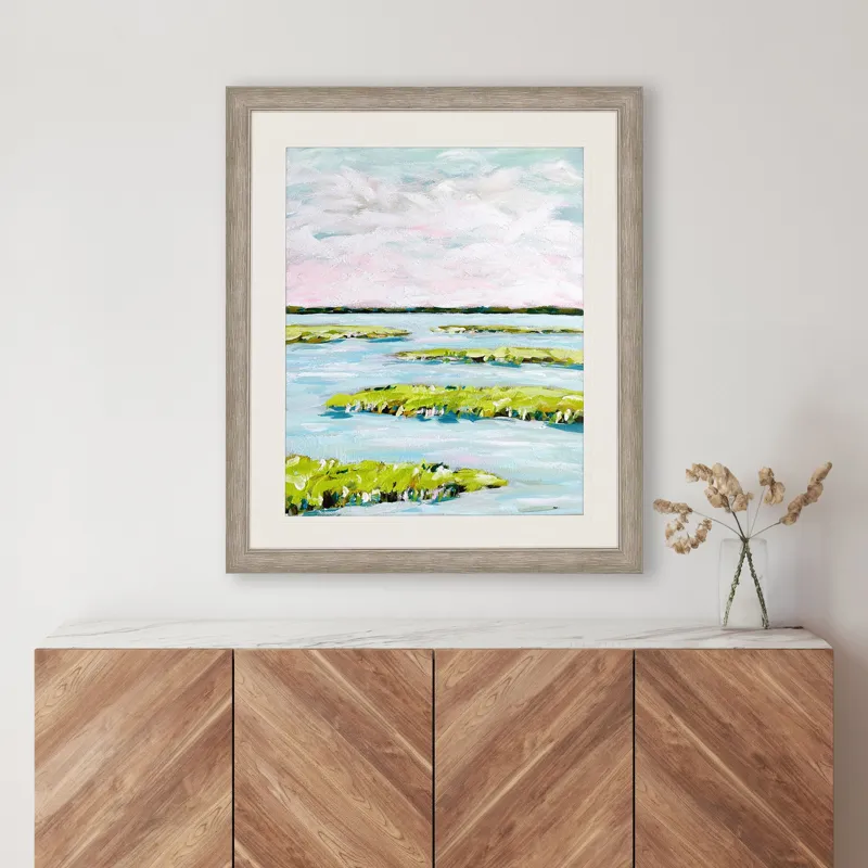 Early Morning Marsh - Framed Art