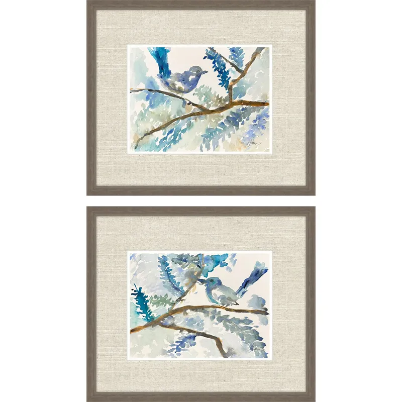 Here Birdie Birdie S/2 - Framed Art