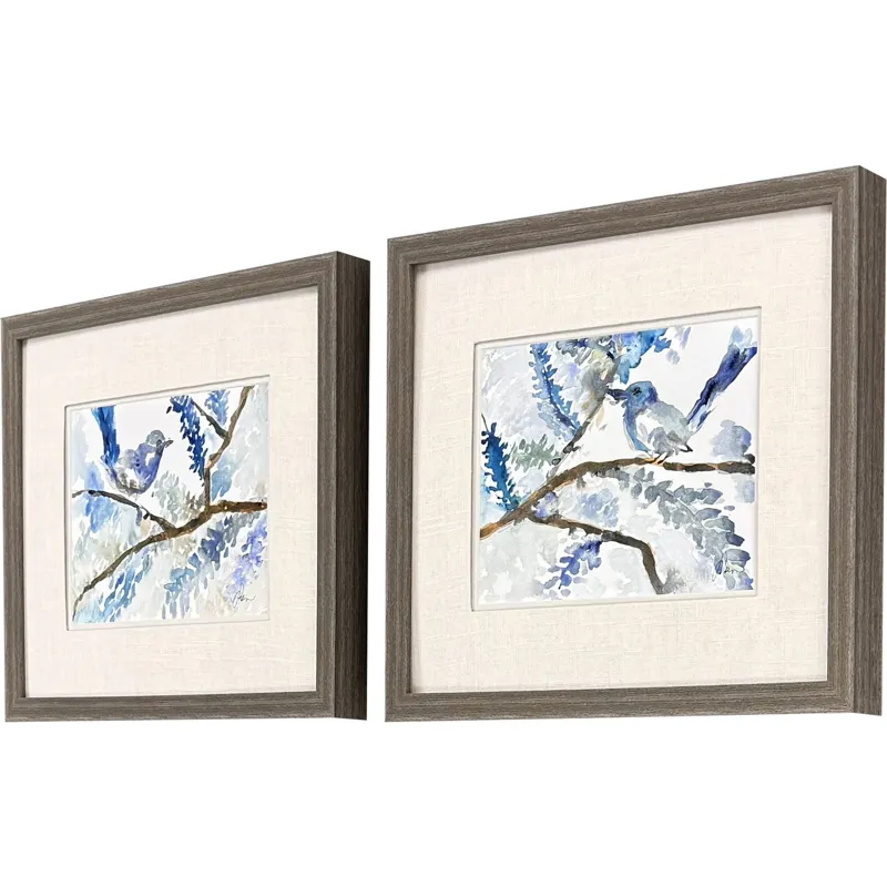 Here Birdie Birdie S/2 - Framed Art