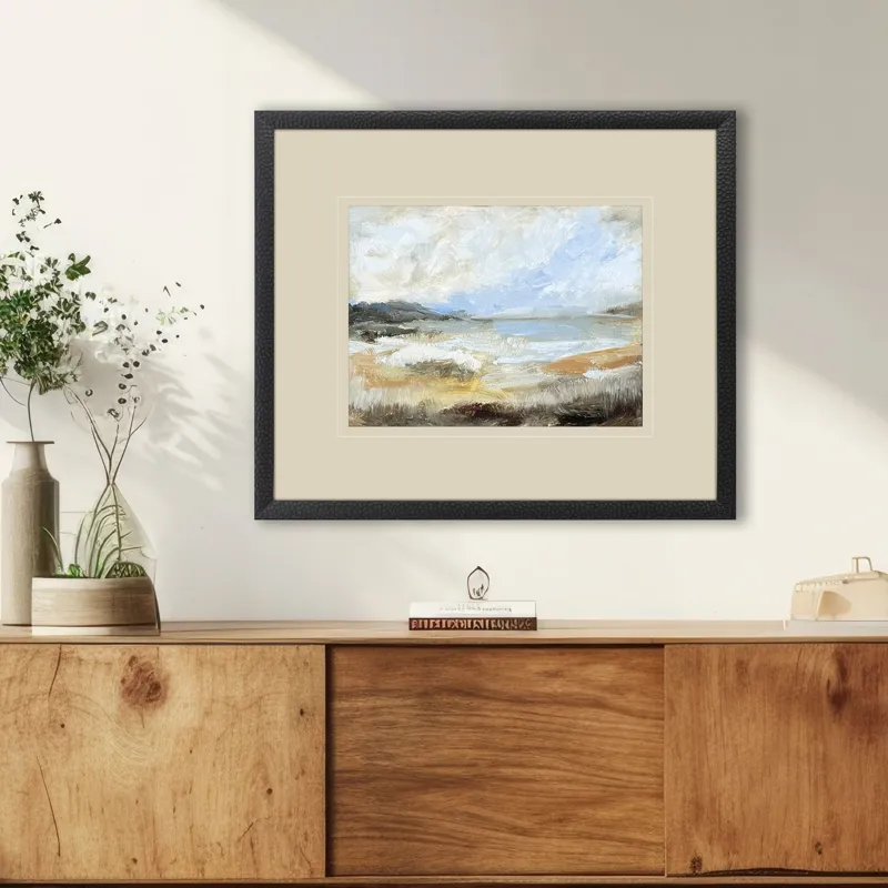 Smudged Coastline I - Framed Art