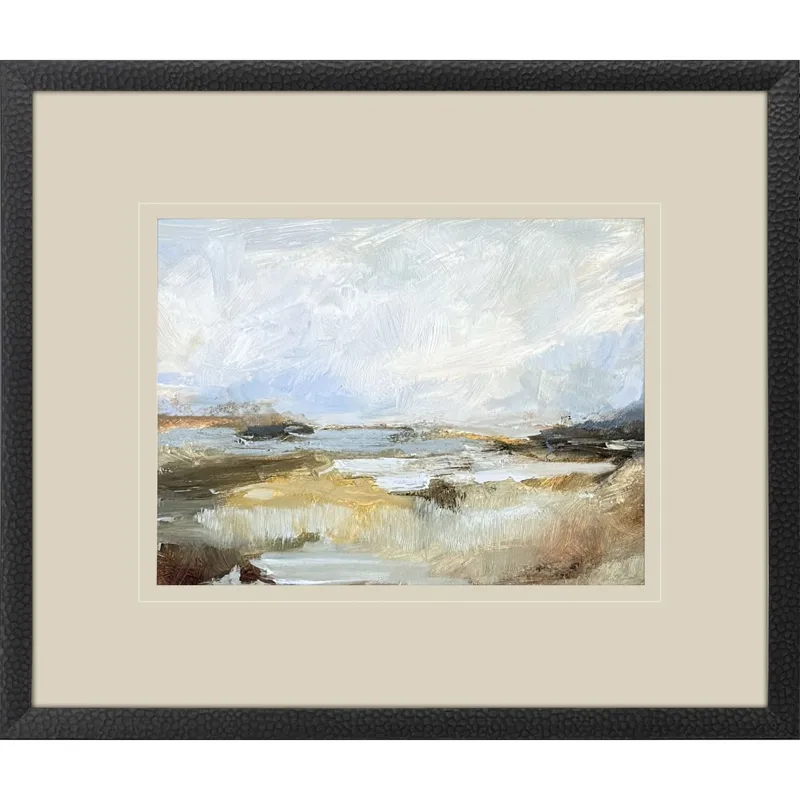 Smudged Coastline II - Framed Art