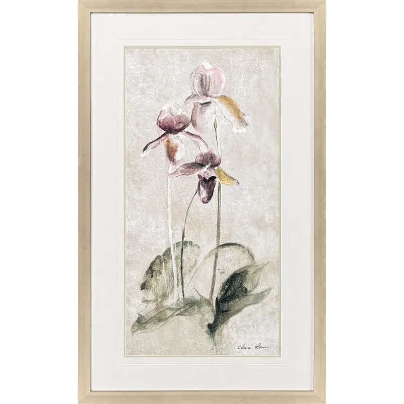 Purple Dancing Orchid II - Framed Art
