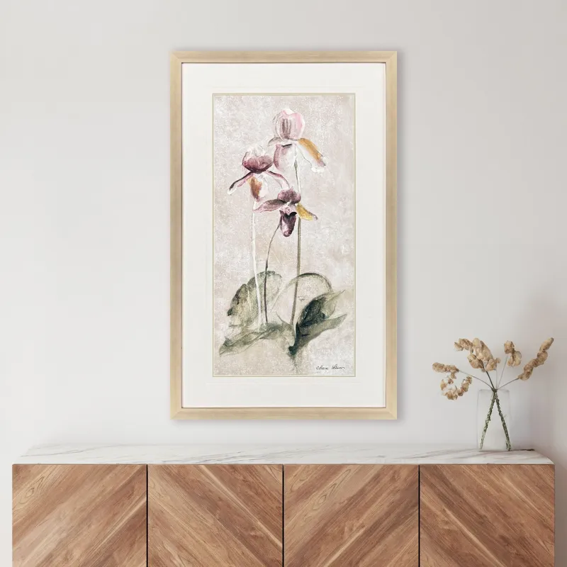Purple Dancing Orchid II - Framed Art