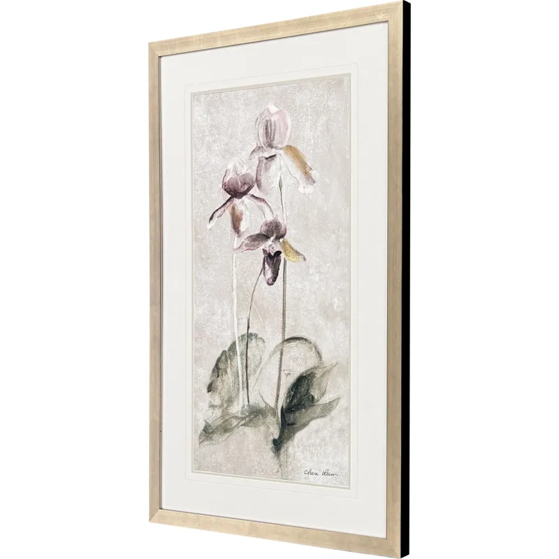 Purple Dancing Orchid II - Framed Art