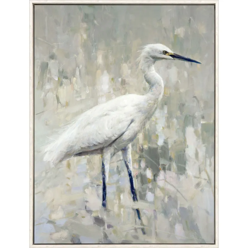 White Egret - Canvas