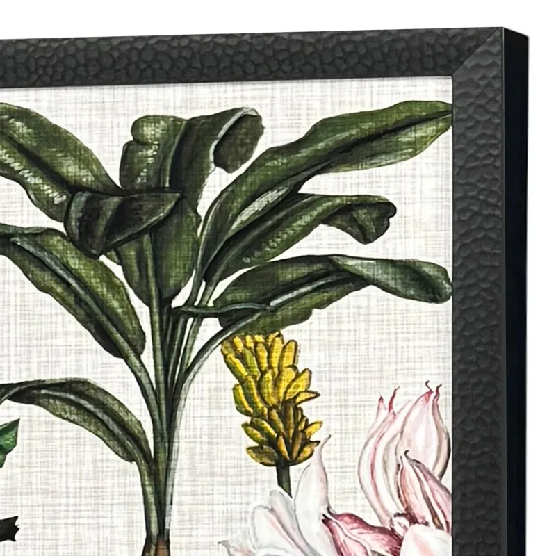 Monkey on Linen II - Framed Art