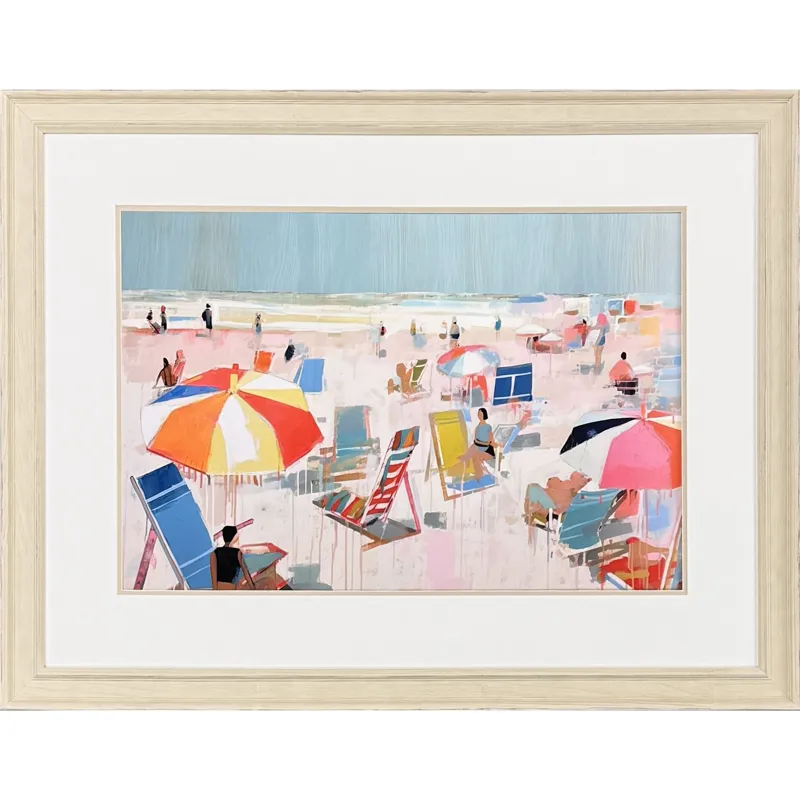 Summer Days on Beach I - Framed Art