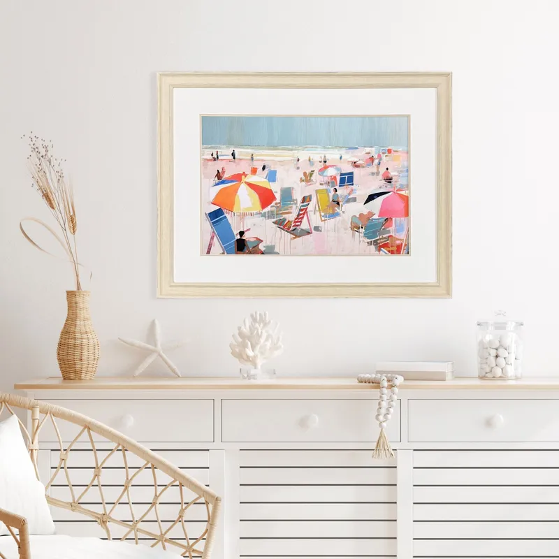 Summer Days on Beach I - Framed Art