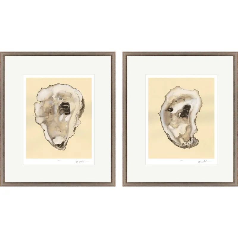 Sepia Oysters I S/2 - Framed Art