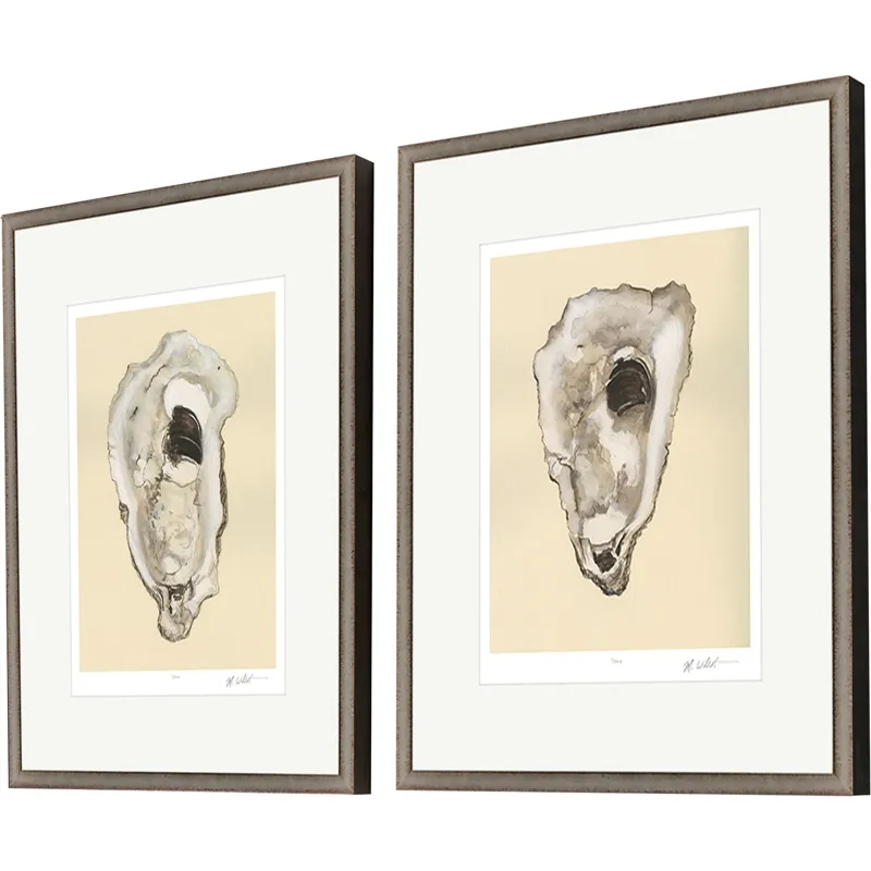 Sepia Oysters II S/2 - Framed Art