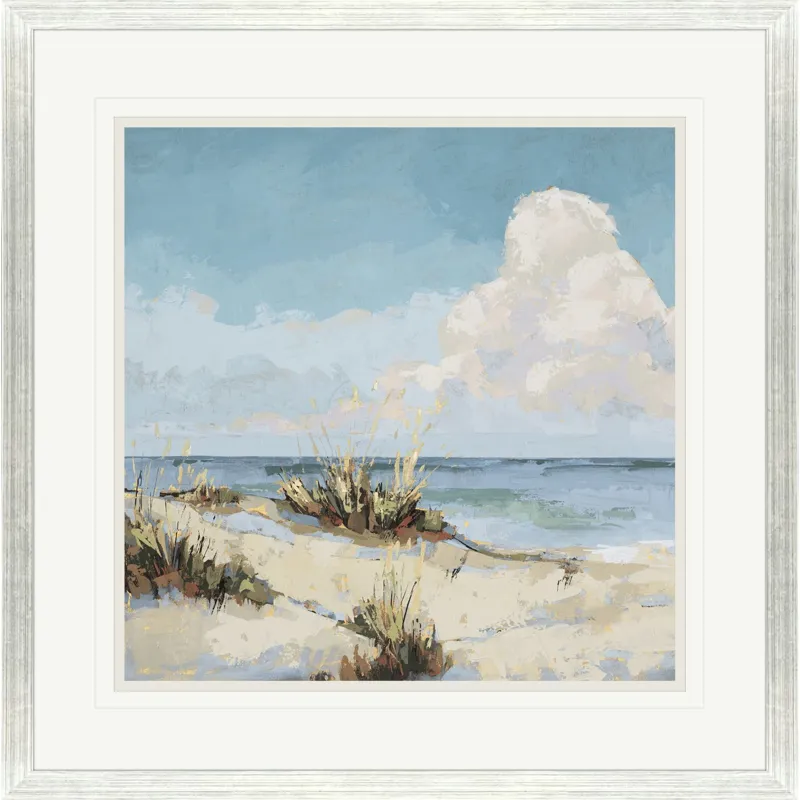 Cloudy Beach I - Framed Art