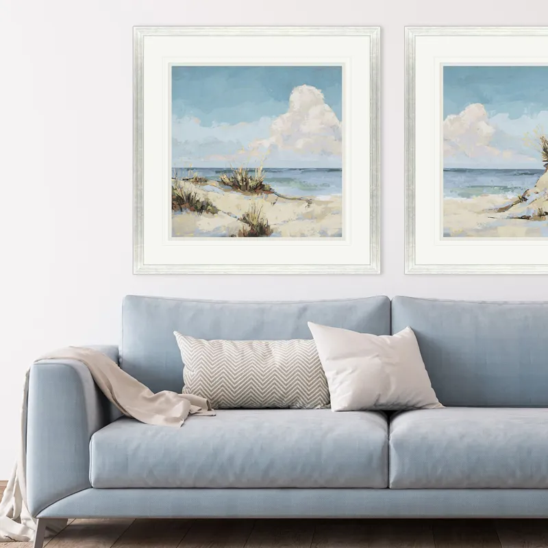 Cloudy Beach I - Framed Art
