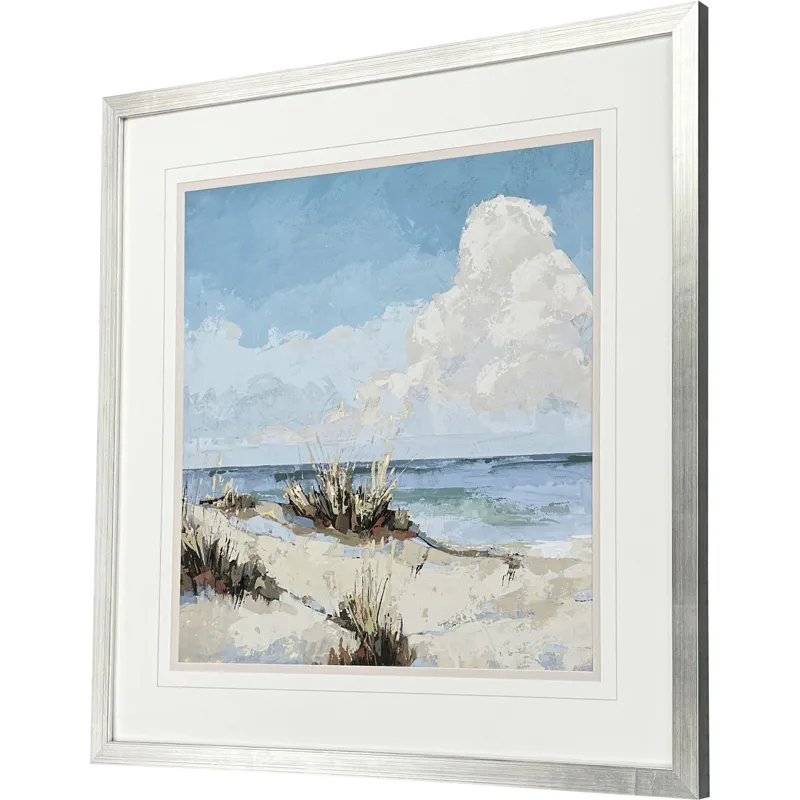 Cloudy Beach I - Framed Art