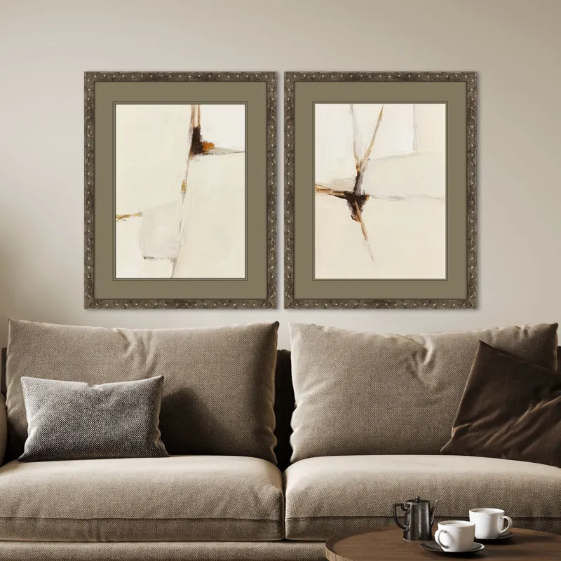 Melding Titanium S/2 Framed Art