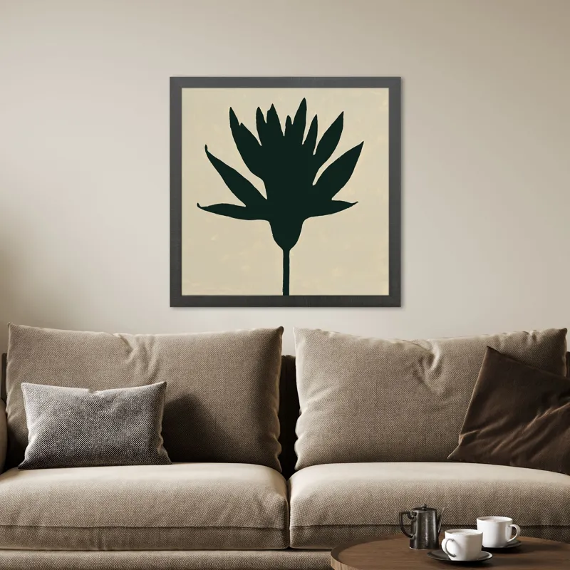 Floral Silhouettes II Framed Art