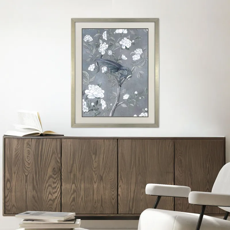Birds and Blooms II Framed Art