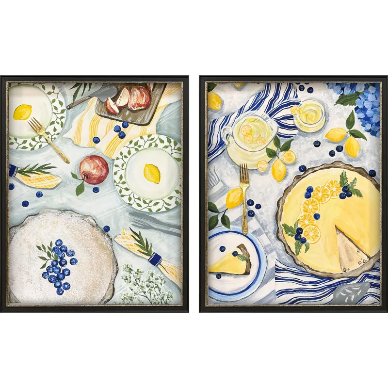 Summer Picnic S/2 Framed Art