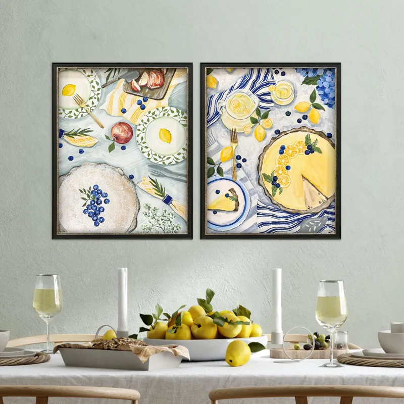 Summer Picnic S/2 Framed Art