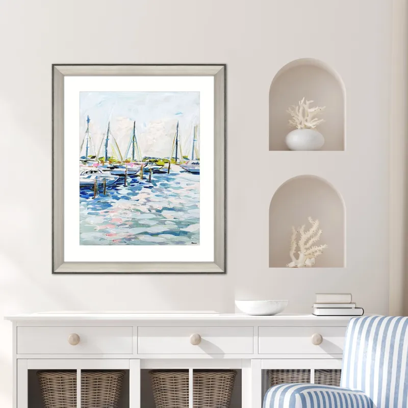 Marina at Dusk Framed Art