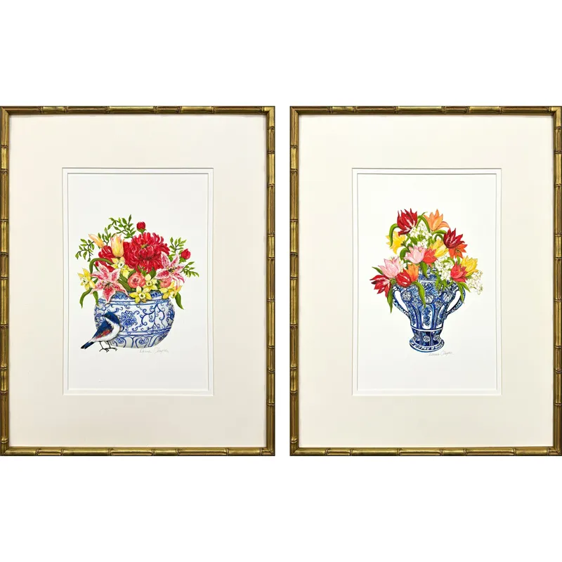 Blue and White I S/2 Framed Art