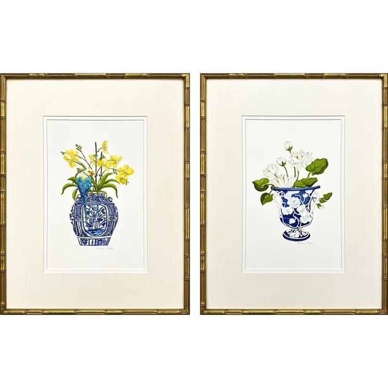 Blue and White II S/2 Framed Art