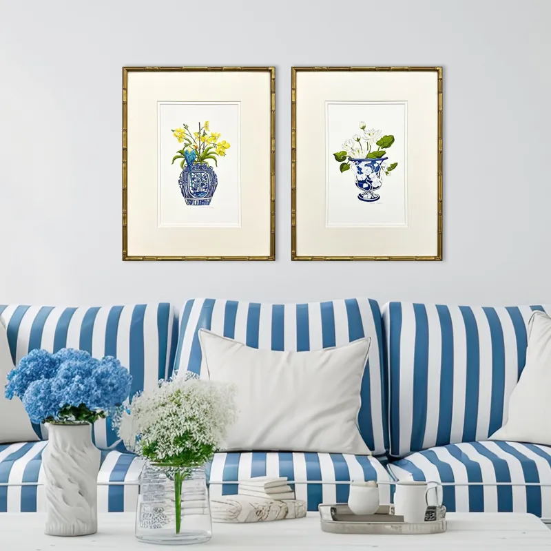 Blue and White II S/2 Framed Art