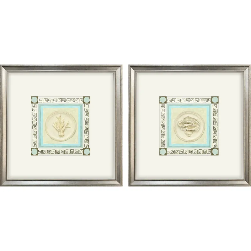 Coral Circles I S/2 Framed Art