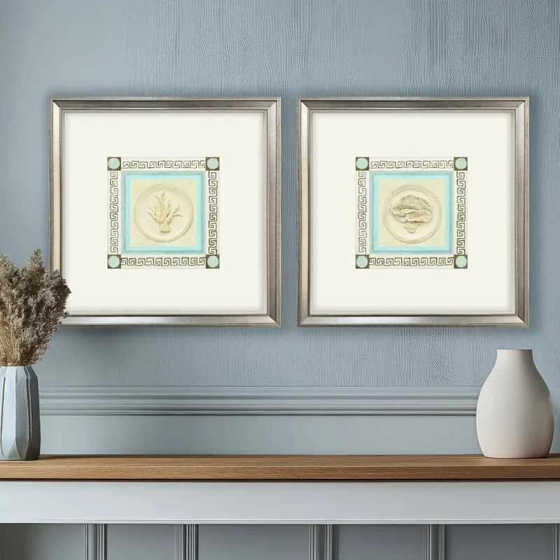 Coral Circles I S/2 Framed Art