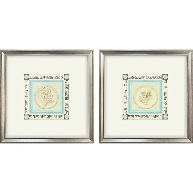 Coral Circles II S/2 Framed Art