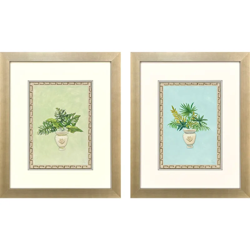 Grecian Vase Palm II S/2 Framed Art