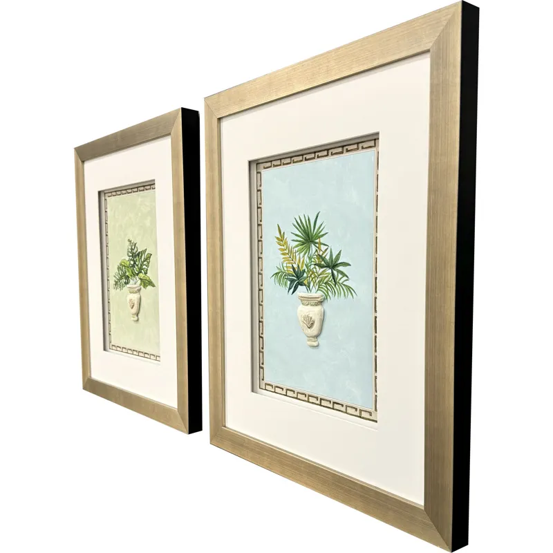 Grecian Vase Palm II S/2 Framed Art