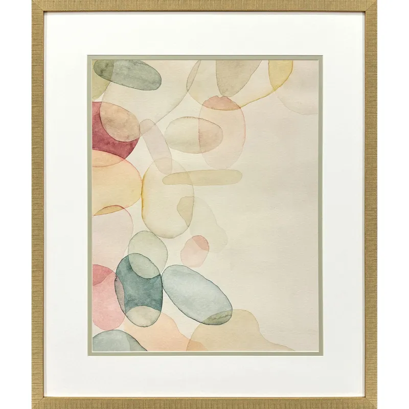 Pastel River Rock I Framed Art
